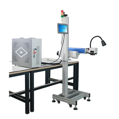 50w Flying Fiber Laser leturgröftur vél